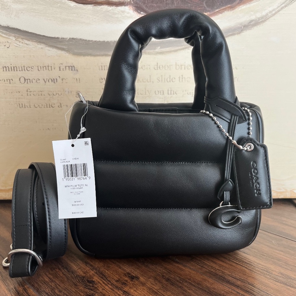 Coach Mini Pillow Tote in Black